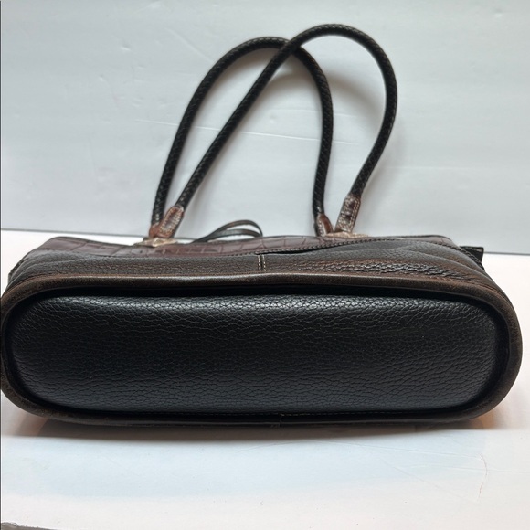 Vintage Brighton Black/ Crocodile Braided Handle Shoulder Bag - Picture 7 of 9